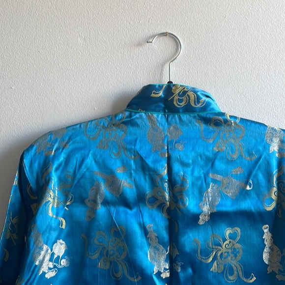 Vintage Blue Kimono Top Large - Picture 5 of 6